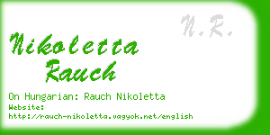 nikoletta rauch business card